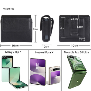 Nueva Funda de Piel Sintética para Teléfono Móvil con Cierre Magnético, Clip para Cinturón, Funda Tipo Holster para <span class=keywords><strong>Samsung</strong></span> <span class=keywords><strong>Galaxy</strong></span> <span class=keywords><strong>Z</strong></span> Flip 7 6 5 - Product Image 5