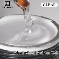 Pas de chaleur clair dur meilleur constructeur d'extensions d'ongles de Gel 3 en 1 constructeur clair Uv Gel solide constructeur d'extension antiadhésive