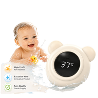 Thermomètre de bain pour bébé en forme d'ours, affichage numérique LED, moniteur de température de l'eau, alerte, entièrement submersible, IPX7, température ambiante, double usage