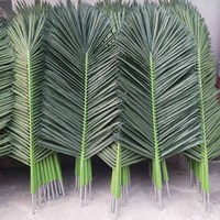 Vente en gros d'usine : Feuilles de palmier artificielles personnalisées, grandes, anti-UV, feuilles de palmier dattier tropicales artificielles