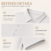 Camisa Polo JNEI para Hombre, Fácil de Limpiar, Manga Corta, Antimanchas, Secado Rápido, Bajo Mantenimiento, para Uniformes de Hotel y Restaurante