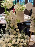Cascade de fleurs artificielles, centre de table, arrangement de table fait main de style français bionique pour les chambres privées d'hôtel, les banquets