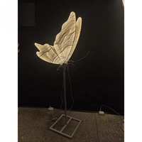 Lampe sur pied LED de luxe en forme de feuille, éclairage décoratif en métal, électrique avec cordon, pour allée de mariage et décoration de fête