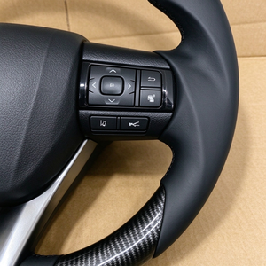Модифицированный руль из карбона и кожи Nappa для <span class=keywords><strong>Toyota</strong></span> <span class=keywords><strong>Hilux</strong></span>, Land Cruiser, Prado, Alphard (заводская модификация) - Product Image 4