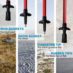 Bastone da trekking OKHEALING Nordic ultraleggero in alluminio regolabile in 3 sezioni con impugnatura in EVA - Product Image 6