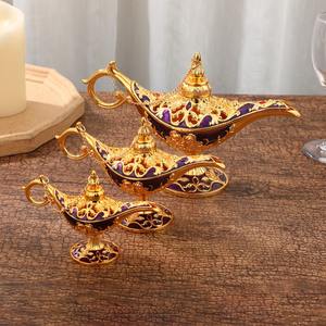 Vintage retro ausgehöhlt Märchen Aladdin magische Lampe Teekanne Genie-Lampenspielzeug für Heimdekoration Ornamente Geschenk - Product Image 4