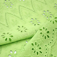 Tissu brodé en coton 100% doux pour robe, chemisier, jupe, vêtements, vente en gros de tissu brodé en coton 100%