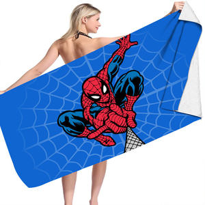 Toallas de playa de dibujos animados personalizados para niños <span class=keywords><strong>Spiderman</strong></span> <span class=keywords><strong>Toalla</strong></span> de playa de secado rápido gruesa de microfibra impresa - Product Image 3