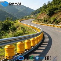 Barrera Rodante de Prueba MASH TL4, Sistema Anticollisión, Barrera Rodante de EVA para Seguridad en Carreteras de Montaña