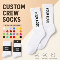 Chaussettes de sport unisexes en coton 100% personnalisées en gros, chaussettes blanches en jacquard tricoté pour hommes