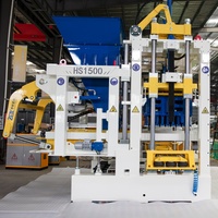 Machine de fabrication de blocs creux en béton à faible tension et haute efficacité avec pompe hydraulique PLC automatique, ligne de production de briques HMS1800
