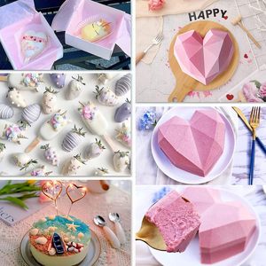 Molde de Silicona para Hornear Pasteles, Resistente al Calor, Ecológico, Libre de BPA, con Forma de Corazón, Apto para Horno, Color Personalizado, Empaquetado en Bolsa OPP - Product Image 4