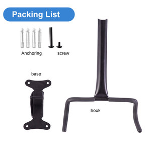 Porte-vélos de <span class=keywords><strong>garage</strong></span> rabattable en acier et aluminium Support mural pour vélo avec 1 vis de charge de capacité de vélo pour système de stockage de hangar - Product Image 5