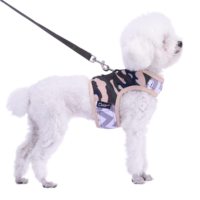 Harnais pour chiot facile à mettre et à enlever, style marine, réglable, pour chat et chien, avec motif et logo personnalisés, ensemble collier et laisse pour animaux de compagnie