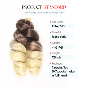 Tresses de déesse en spirale courtes à vague lâche, cheveux synthétiques pour femme noire 12 pouces 75g, Italie, cheveux tressés bouclés, prêt à expédier - Product Image 3