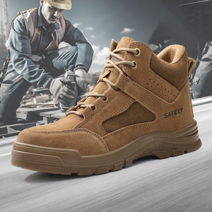 GUYISA collezione Workwear Faux Suede tomaia solida doppia densità <span class=keywords><strong>poliuretano</strong></span> PU Sole nuovo stile stivale di sicurezza - Product Image 6