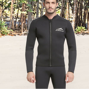 Combinaison de plongée Sbart en néoprène 1,5 mm avec fermeture éclair sur la poitrine, haut et bas, pour homme, haute élasticité, pour la plongée libre et le surf, respirante, protection solaire - Product Image 2