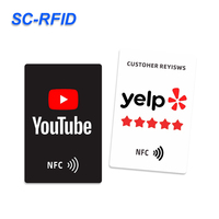 Tarjeta NFC RFID de Plástico Programable con Código QR de Impresión Rápida para Redes Sociales y Reseñas de Google NFC 213