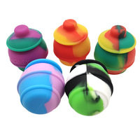 Échantillon gratuit 35 ml Pots de récipient de concentré de silicone antiadhésif 35 ml Pot de miel Récipient de cire pour le miel