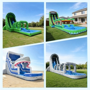 Outdoor Custom Luxury Commercial Pvc Big Water Slides <b>Inflatable</b> slip n Slides for Adults Commercial 20ft - Product Image 4