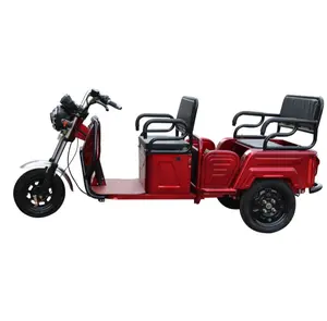 Elderly leisure electric tricycle rear sidecar can fold passenger and cargo model