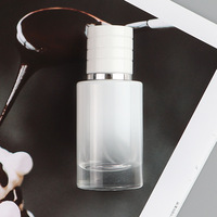 Botol Parfum Kaca High-End 30ml dengan Pompa Semprot Warna Hitam & Putih Bentuk Silinder Kotak Logo Kustom 100pcs MOQ