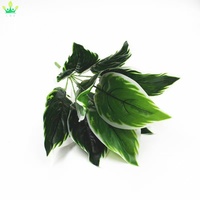 Feuillage artificiel en soie, 9 feuilles, pour décoration de maison, mariage, fête, jardin, jardinière, table, vase