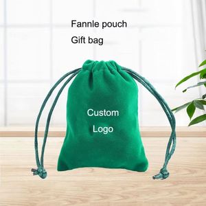 Customized Luxury Velvet <b>Bag</b> with logo Printing Jewelry Color Velvet Pouch Velvet Dust <b>Bag</b> for Lipstick and Earrings - Product Image 2