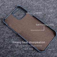 Étui en cuir véritable imperméable et résistant aux chocs pour iPhone 14 13 Pro Max housse Mobile en cuir texturé de luxe
