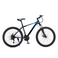 Vélo de montagne tout-terrain en acier avec freins à double disque, logo personnalisé, 21 vitesses, 26 pouces, fourche à suspension pneumatique 15 kg, pneu 26x2.6 pouces