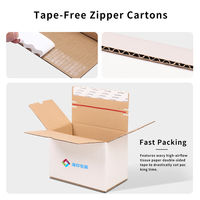 Boîte d'expédition en carton ondulé auto-adhésive avec fermeture éclair personnalisée pour l'emballage de gouttes de probiotiques