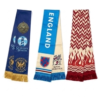 Écharpe de supporter de football personnalisée, directement de l'usine, en tissu satiné brillant, 145 x 15 cm, imperméable, avec pompons, marque FLAG Scarf-06 Dye