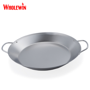 Spanish Steel Wok <strong>Pan</strong> Chef Grill <strong>Pan</strong> for BBQ and <strong>Paella</strong> Induction Compatible Metal Cooking <strong>Pan</strong> for Home Use - Product Image 4