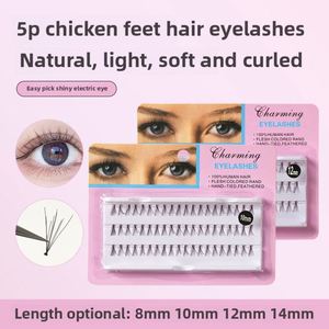 Wholesale Chicken Claw Hair Planting False Eyelashes 5P Glue <b>Cluster</b> and Single <b>Cluster</b> Artificial Fiber Eyelash Extensions - Product Image 6