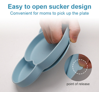Assiette en Silicone pour tout-petits enfants vaisselle en Silicone enfant assiette à dîner bébé alimentation mignon dessin animé Animal Silicone bébé assiette bol