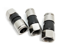 Conectores de compresión RG6 Conector tipo F RG6 Coaxial Conexión de compresión coaxial Conexión impermeable Negro