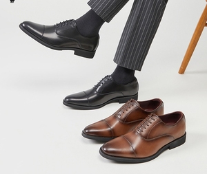 Chaussures Oxford en cuir pour hommes, style anglais, à bout pointu, avec bride, style gentleman, confortables, décontractées, pour affaires - Product Image 4