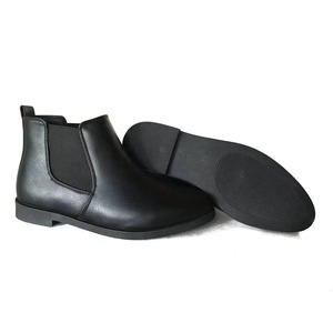 <span class=keywords><strong>Stivali</strong></span> <span class=keywords><strong>Neri</strong></span> in PU con Tacco Basso per Donna, Stivaletti alla Moda per Signore - Product Image 1