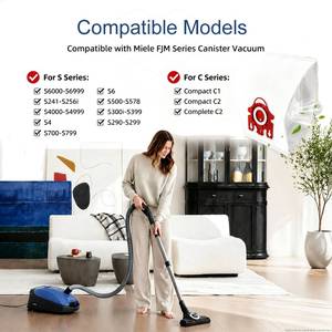 10123220 FJM Bolsa para aspiradora <span class=keywords><strong>Miele</strong></span> Compact C1 C2 Complete C1 S4 S6 S500 S700 AirClean 3D - No tejida - Product Image 3