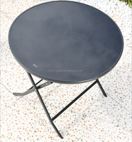 Table d'appoint ronde en métal, fer et acier, best-seller, table basse design, table d'extérieur, pliable