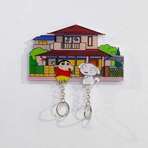 New Hot Selling House Keychain Creative <b>Wall</b> <b>Sticker</b> Couple Pendant Cartoon Gift Keyring Holder Key Chain - Product Image 6