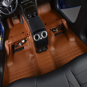 Alfombrilla de Piso para Automóvil de Diseño de Lujo, Cobertura Completa de 360°, Cuero Nappa Antideslizante, 5 Piezas, Tamaño Personalizable, Acabado Mate - Product Image 1