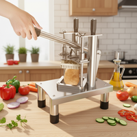 Aardappel-friet snijmachine, groentestripmaker, chipsmaker, blokjes snijder, persgereedschap, roestvrij staal, makkelijk schoon te maken