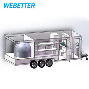 WEBETTER Remorque mobile personnalisée pour four à pizza et food truck Remorque de luxe entièrement équipée pour barbecue avec terrasse à vendre - Product Image 6