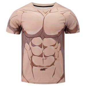 Men Large Size Novelty <strong>Party</strong> Cosplay <strong>Tshirts</strong> 3d Print Graphic Fake Muscles T-shirt - Product Image 1