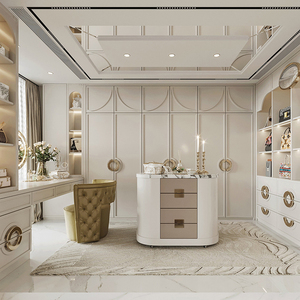 Tenue d'appartement en bois massif français personnalisée Garde-robe de luxe Mumbles Solution unique Design Armoire d'hôtel et de villa - Product Image 1