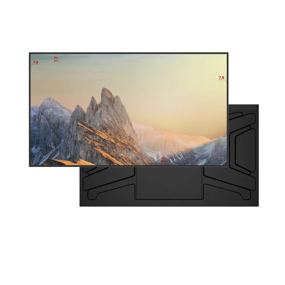 Cornici ultra sottili monitor da gioco commerciale montato a parete schermo IPS 32 "43" 50 "55" pollici display pubblicitario lcd segnaletica digitale