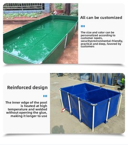 Equipo de Acuicultura de PVC Reforzado Ajustable, <span class=keywords><strong>Lona</strong></span> Translúcida Plegable, Soporte Desmontable para Estanques de Peces y Camarones, Peces Ornamentales, RAS - Product Image 5