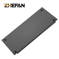 ZHEFAN Panneau métallique vierge 1U pour armoire de serveur, noir, 19 pouces, kit de panneaux de blindage pour rack