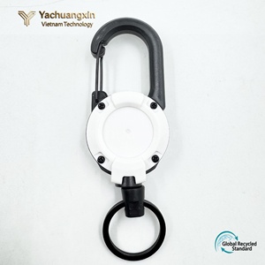 Porte-clés en aluminium pour l'extérieur avec cordon rétractable pour la randonnée et le camping - Product Image 4